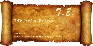 Tézsla Edina névjegykártya