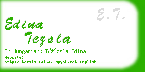 edina tezsla business card